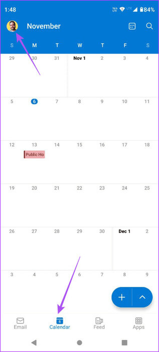 profile-icon-outlook-calendar-mobile-463x1024-1 كيفية إضافة وإزالة العطل في تقويم Outlook على الهاتف المحمول وسطح المكتب