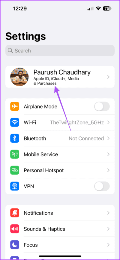 profile-name-settings-iphone-6-713x1536-1 أفضل 5 إصلاحات لعدم تنزيل الكتب على تطبيق Apple Books
