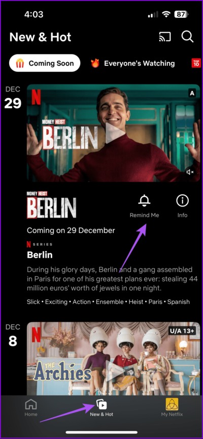 remind-me-netflix-app-712x1536-1 أفضل 5 إصلاحات لعدم عمل إشعارات تطبيق Netflix على iPhone وAndroid
