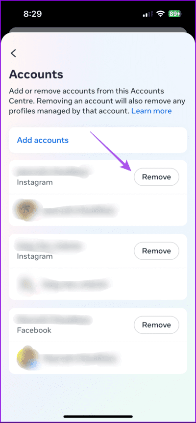 remove-instagram-account-712x1536-1 أفضل 6 إصلاحات لخطأ "سنحاول مرة أخرى عندما يكون هناك اتصال أفضل" على Instagram