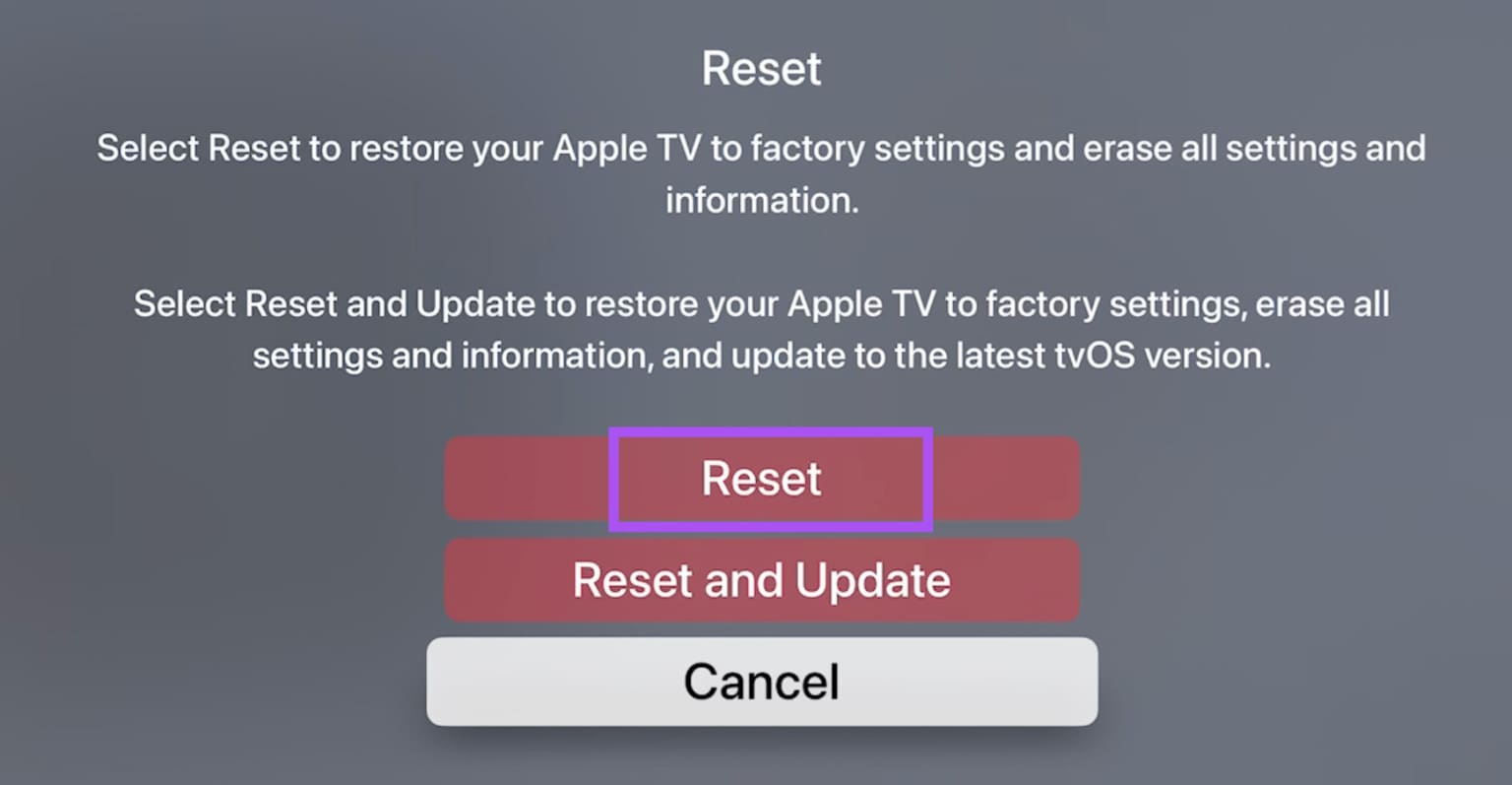 reset-apple-tv-4k-settings-1536x797-1 أفضل 6 إصلاحات لعدم عمل الإشعارات على Apple TV