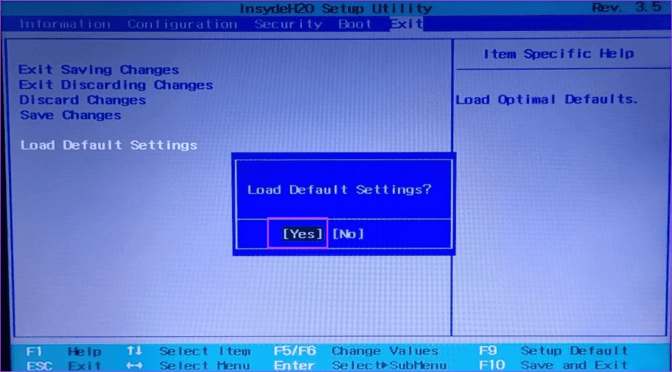 reset-bios-2 أفضل 9 إصلاحات لخطأ شاشة الموت الزرقاء "WHEA_UNCORRECTABLE_ERROR" في Windows 10 و11