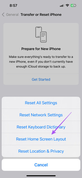 reset-home-screen-layout-iphone-473x1024-1 أفضل 5 إصلاحات للشاشة الرئيسية أو خلفية شاشة القفل الضبابية على iPhone