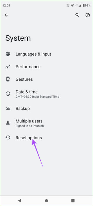 reset-options-settings-android-462x1024-1 أفضل 8 إصلاحات لعمل تطبيق Facebook Messenger على شبكة Wi-Fi فقط