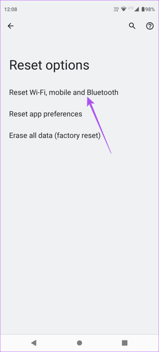reset-wifi-mobile-bluetooth-android-462x1024-1 أفضل 8 إصلاحات لعمل تطبيق Facebook Messenger على شبكة Wi-Fi فقط