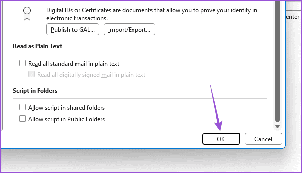 save-all-email-encryption-settings-outlook-windows كيفية تشفير رسائل البريد الإلكتروني في Microsoft Outlook