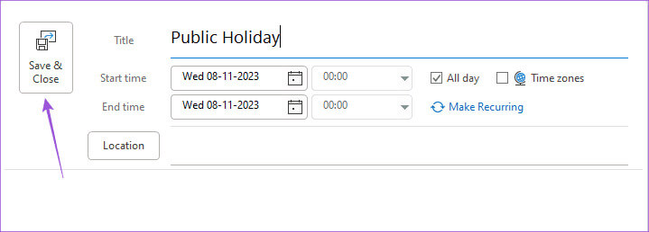 save-holiday-outlook-calendar-windows-11 كيفية إضافة وإزالة العطل في تقويم Outlook على الهاتف المحمول وسطح المكتب