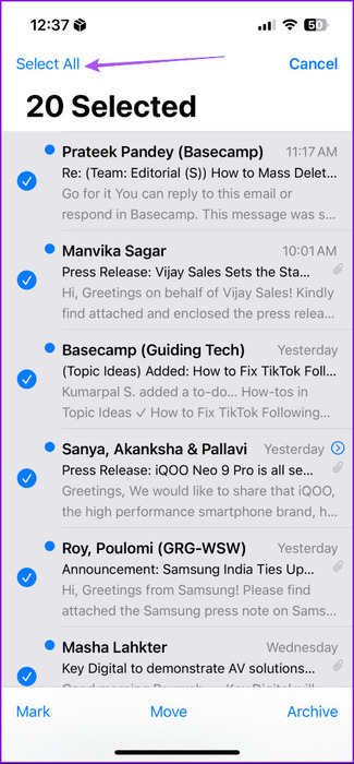select-all-emails-apple-mail-iphone-475x1024-1 كيفية حذف رسائل البريد الإلكتروني بشكل جماعي في Apple Mail