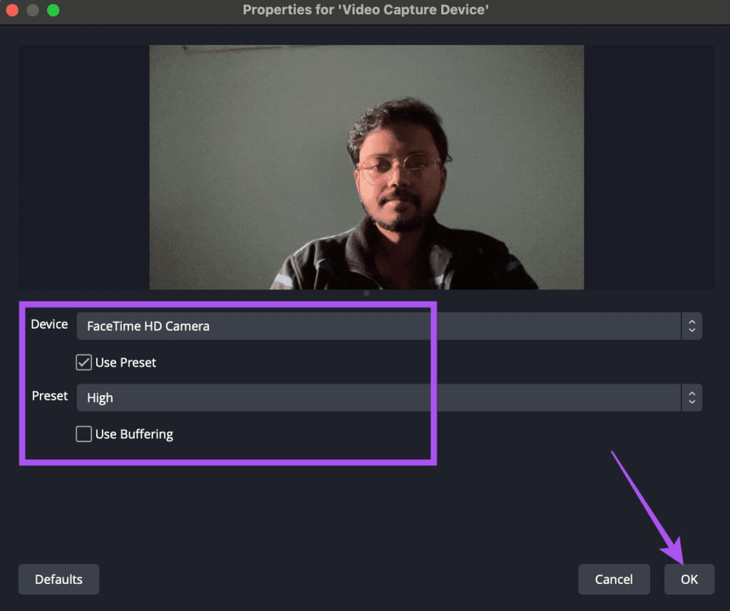 select-device-and-resolution-obs-video-capture-1024x857-1 كيفية البث المباشر على Instagram على الهاتف المحمول وسطح المكتب