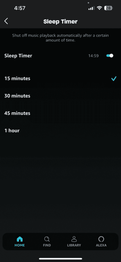 set-sleep-timer-duration-amazon-music-iphone-710x1536-1 كيفية إعداد مؤقت النوم على Amazon Music