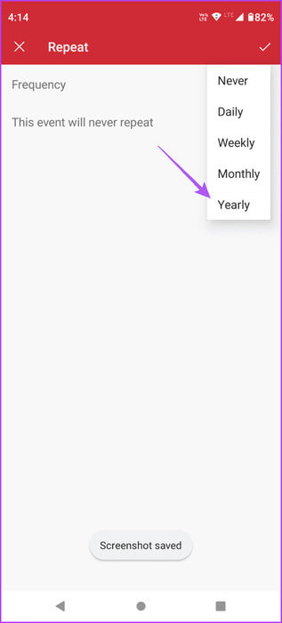 set-yearly-frequency-for-holidays-outlook-app-mobile-463x1024-1 كيفية إضافة وإزالة العطل في تقويم Outlook على الهاتف المحمول وسطح المكتب