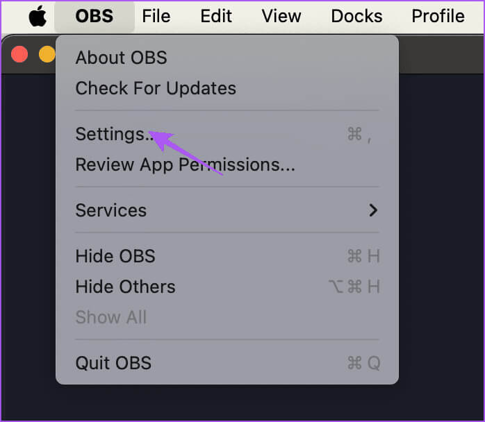 settings-obs-mac كيفية البث المباشر على Instagram على الهاتف المحمول وسطح المكتب