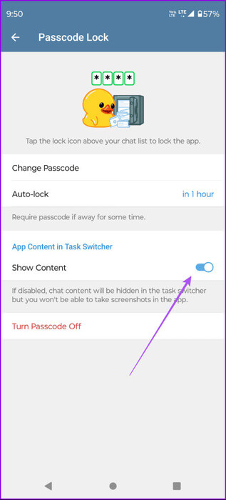 show-content-passcode-telegram-android-463x1024-1 كيفية قفل Telegram باستخدام رمز المرور على الهاتف المحمول وسطح المكتب