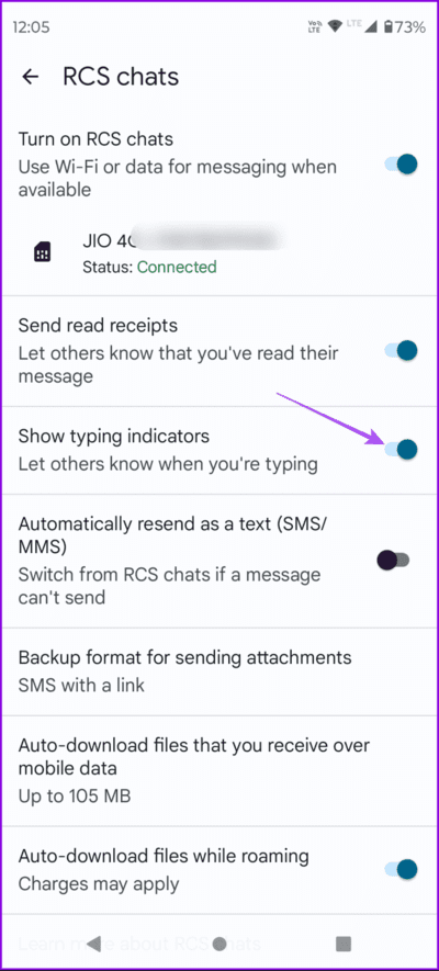 show-typing-indicator-google-messages-694x1536-1 أفضل 6 إصلاحات لعدم عمل إيصالات القراءة في تطبيق رسائل Google