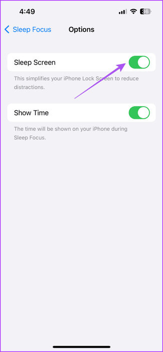 sleep-screen-focus-mode-iphone-475x1024-1 أفضل 5 إصلاحات للشاشة الرئيسية أو خلفية شاشة القفل الضبابية على iPhone