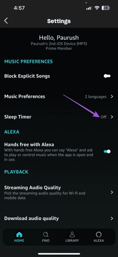 كيفية إعداد مؤقت النوم على Amazon Music - %categories