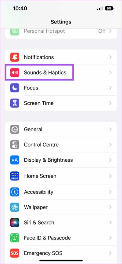 sound-and-haptics-settings-iphone-1-711x1536-1 أفضل 5 إصلاحات لعدم عمل المؤثرات الصوتية في iMessage