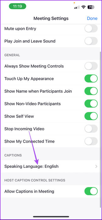 speaking-language-settings-zoom-mobile-475x1024-1 كيفية تمكين التسميات التوضيحية التلقائية في Zoom