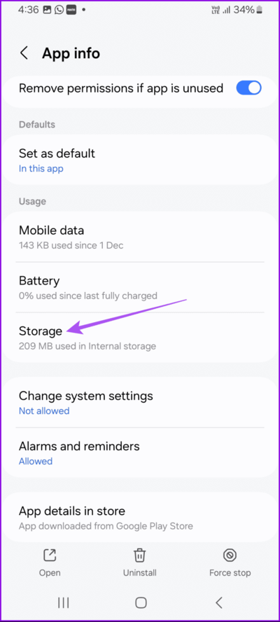 storage-app-info-samsung-health-app-692x1536-1 أفضل 8 إصلاحات لعدم تتبع الخطوات على تطبيق Samsung Health في هواتف Samsung Galaxy