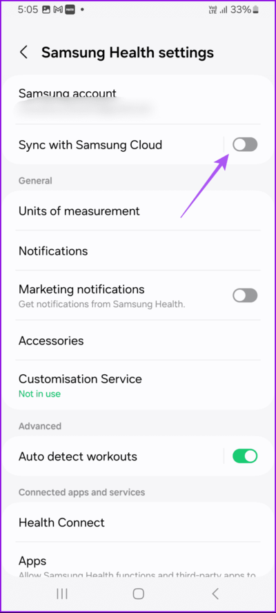 sync-with-samsung-cloud-samsung-health-app-692x1536-1 أفضل 8 إصلاحات لعدم تتبع الخطوات على تطبيق Samsung Health في هواتف Samsung Galaxy