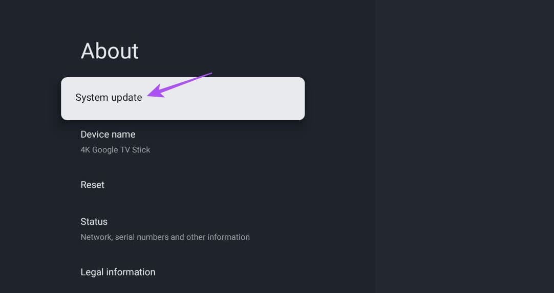 system-update-settings-google-tv-1 أفضل 7 إصلاحات لعدم تنزيل التطبيقات على Chromecast (Google TV)