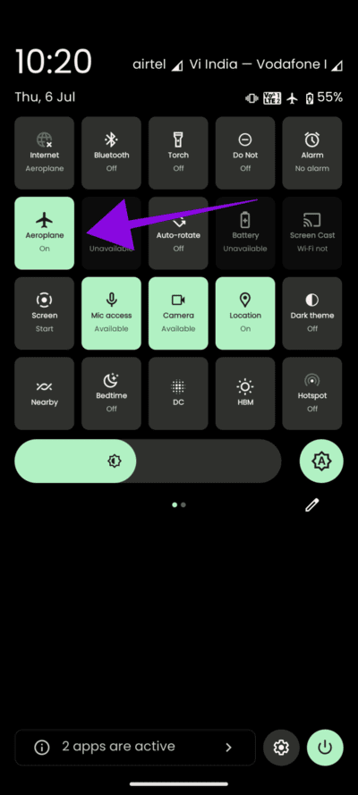 turn-on-Airplane-mode-691x1536-1 أفضل 9 طرق لإصلاح عدم عمل ESPN على Android وiPhone