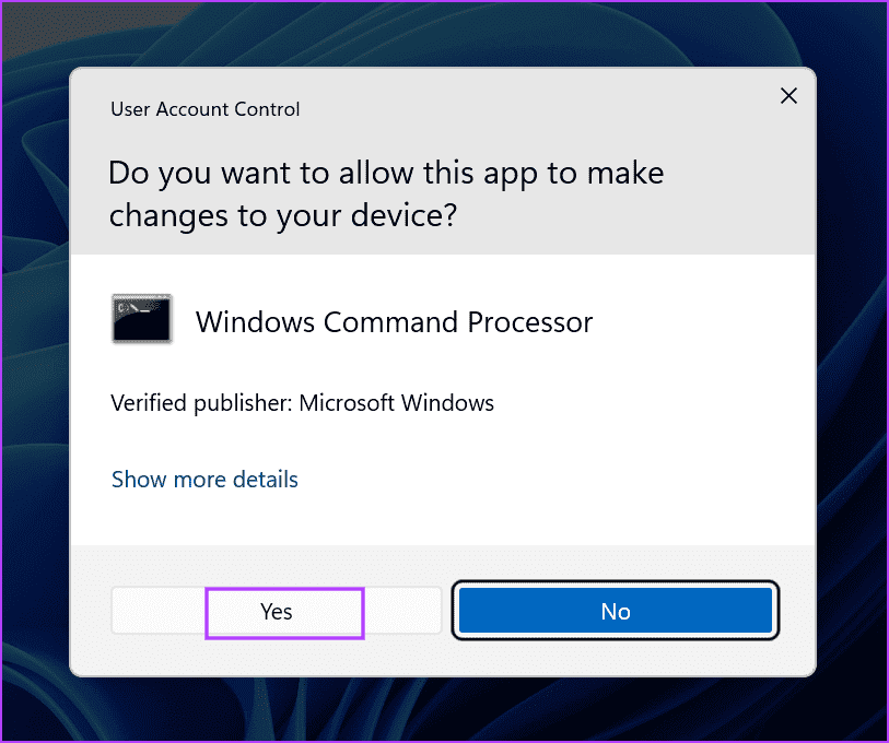 uac-window-cmd-3 أفضل 7 إصلاحات لخطأ "فشل تعداد الكائنات في الحاوية" على Windows