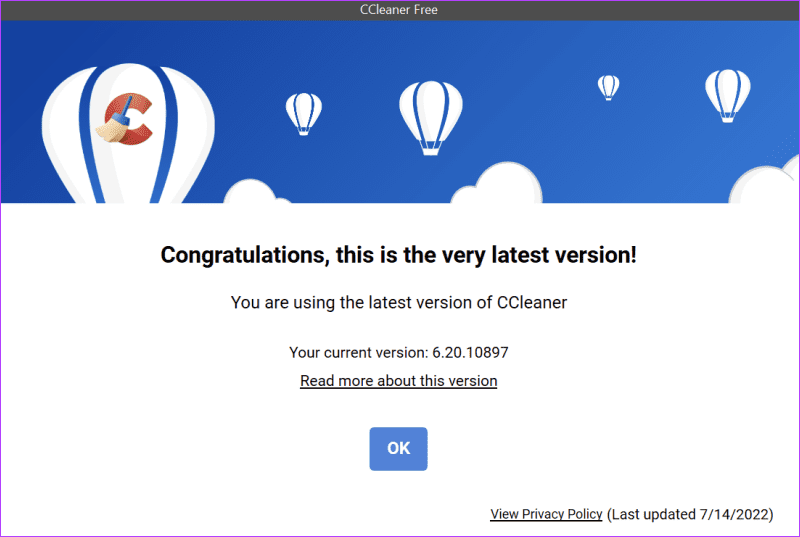update-ccleaner-2 أفضل 7 طرق لإصلاح عدم عمل CCleaner في Windows 11