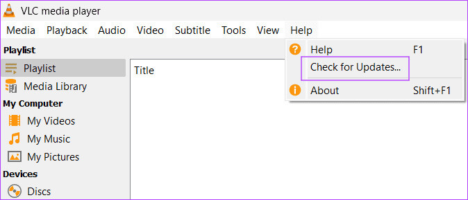 update-vlc أفضل 7 إصلاحات لعدم تشغيل VLC لملفات MKV في Windows 11