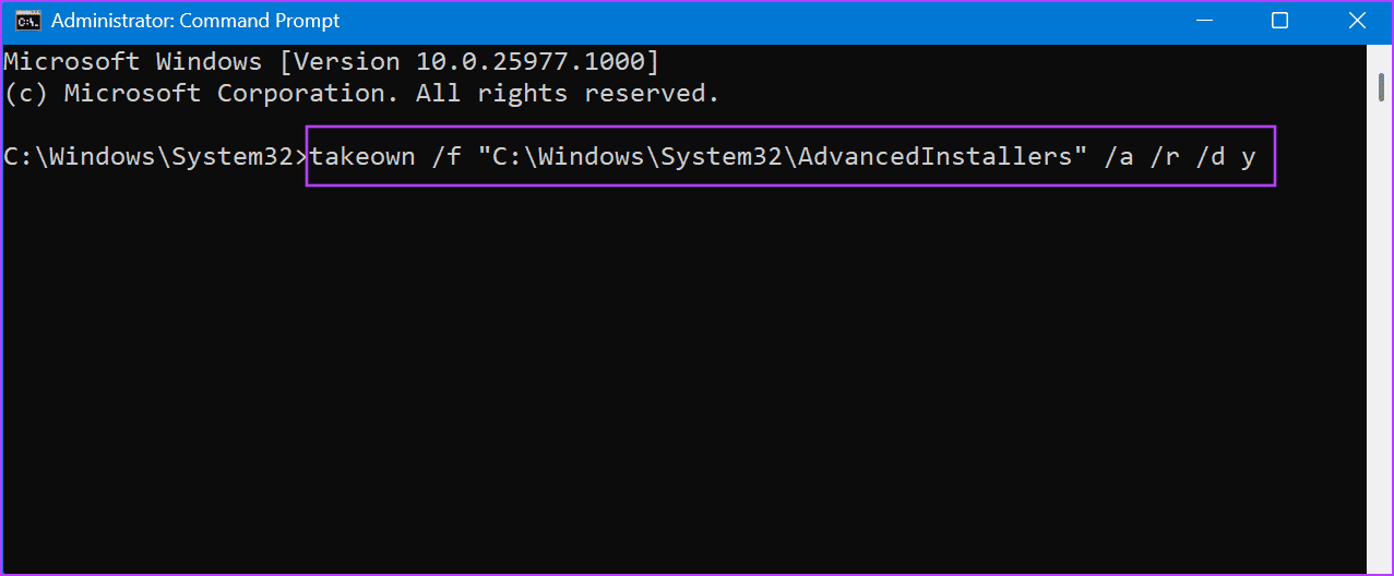 use-cmd-to-change-ownership أفضل 7 إصلاحات لخطأ "فشل تعداد الكائنات في الحاوية" على Windows