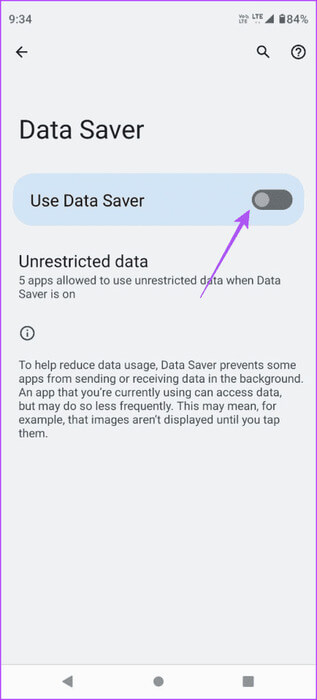 use-data-saver-android-463x1024-2 أفضل 6 إصلاحات لعدم تنزيل تطبيق Outlook المرفقات على iPhone وAndroid
