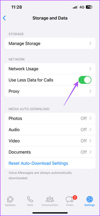 use-less-data-for-calls-whatsapp-475x1024-1 أفضل 9 إصلاحات لعدم وجود صوت في مكالمات فيديو WhatsApp على iPhone وAndroid