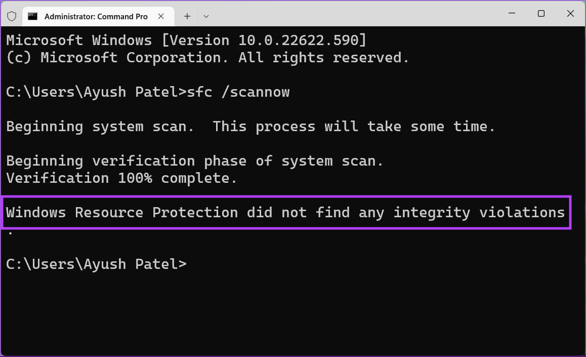 verify-system-integrity 6 طرق لإصلاح الاستخدام العالي لوحدة المعالجة المركزية في Windows Modules Installer Worker