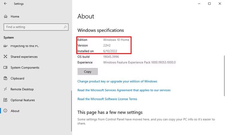1-7-1 كيفية معرفة إصدار وبنية Windows 10 لديك