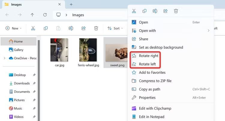 1-rotate-image-file-explorer كيفية تدوير الصور على نظام التشغيل Windows 11