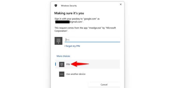 10-verify-identity1 كيفية إنشاء واستخدام وإدارة Passkeys على Windows 11