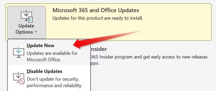13-checking-for-microsoft-office-updates-in-microsoft-excel Excel يفتح المستندات الفارغة؟ جرب هذه النصائح لإصلاح المشكلة