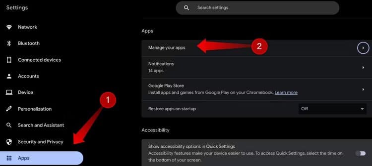 2-opening-the-list-of-installed-apps-in-chromebook-settings الكاميرا لا تعمل على جهاز Chromebook؟ جرب هذه النصائح لإصلاحها