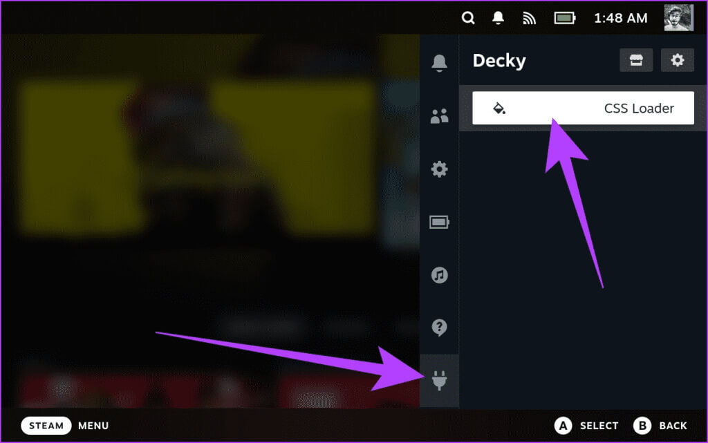 3.1-press-the-Quick-Action-key-on-your-Steam-Deck.-Then-scroll-down-to-the-last-option-for-Decky-Loader-and-tap-on-CSS-Loader-1024x641-1 كيفية تغيير سمة لوحة المفاتيح على Steam Deck