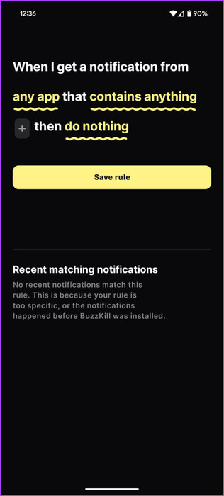 3.2-You-should-then-get-a-rule-template-like-this-where-you-can-create-your-custom-rules-for-specific-apps-462x1024-1 كيفية تمكين Notification Cooldown على Android 15