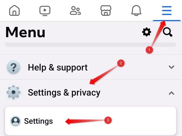 4-opening-the-settings-on-facebook-app كيفية التحقق مما إذا كان شخص ما قد قام بحظرك على Facebook