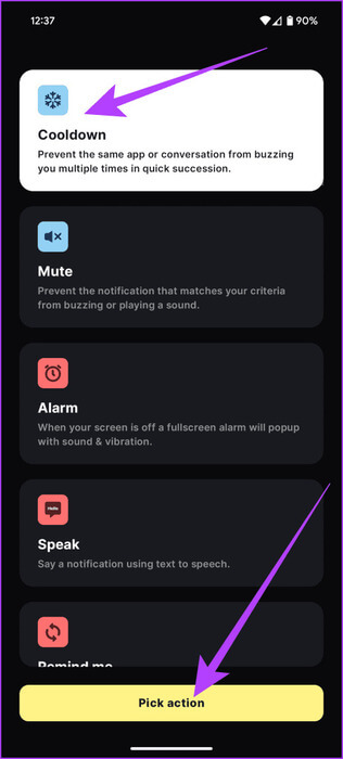 5.2-Here-select-Cooldown-and-then-tap-on-Pick-action-462x1024-1 كيفية تمكين Notification Cooldown على Android 15