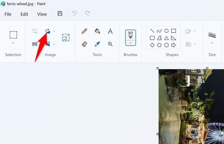 7-paint-rotate-option كيفية تدوير الصور على نظام التشغيل Windows 11