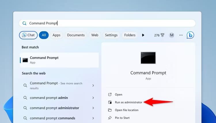 9-run-cmd-as-admin كيفية تحديث التطبيقات على Windows 11