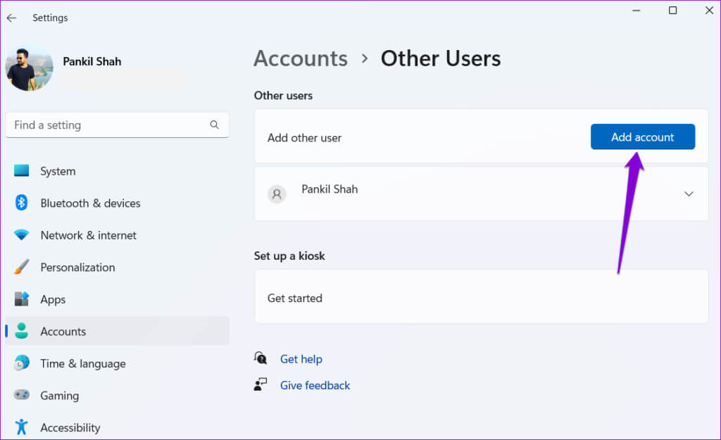 Add-Account-on-Windows-11-3-1024x625-1 أفضل 6 إصلاحات لعدم فتح تقويم شريط المهام على Windows 11