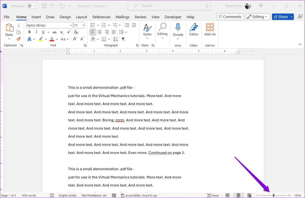 Adjust-Zoom-Level-in-MS-Word-1024x667-1 كيفية حفظ مستند Word كصورة