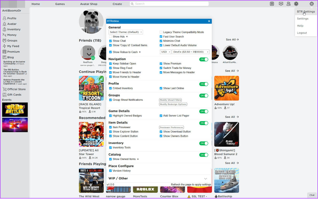 BTRoblox أفضل 5 ملحقات Chrome لـ Roblox