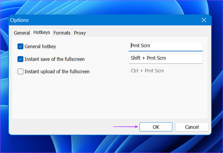 Check-and-Configure-Lightshots-Capture-Key-7 أفضل 6 إصلاحات لعدم عمل Lightshot على Windows 11