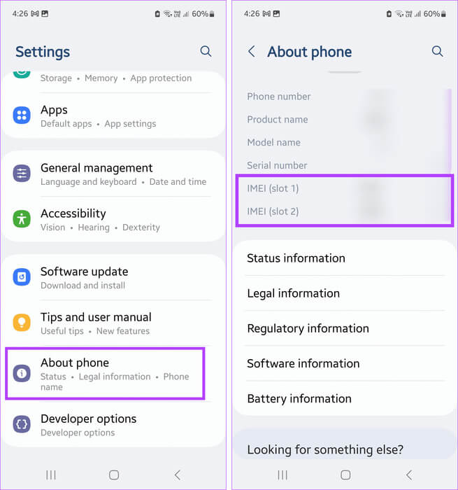 Check-phone-details-1 كيفية العثور على رقم IMEI على Android (مع/بدون هاتف)