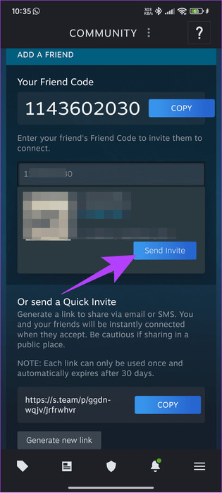 Choose-Send-Invite كيفية إضافة أصدقاء على Steam دون الدفع